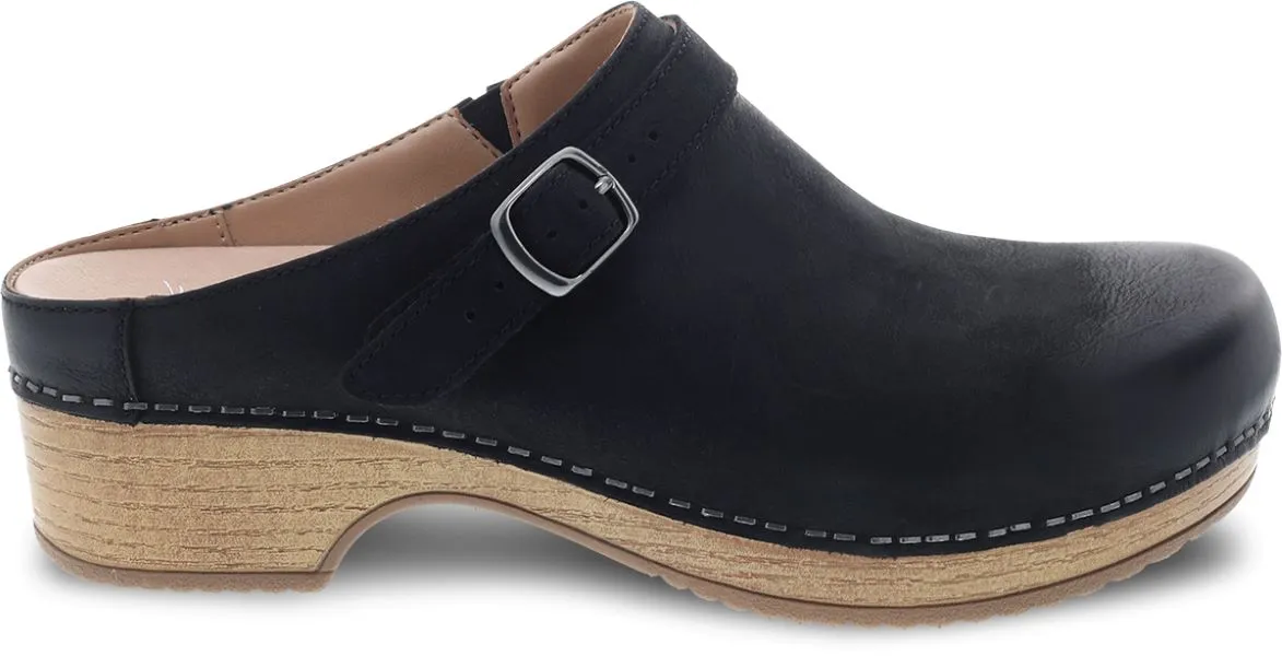 Dansko Black Burnished Nubuck Berry Womens Mules 9421-101600