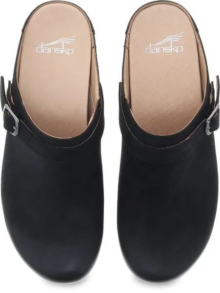 Dansko Black Burnished Nubuck Berry Womens Mules 9421-101600