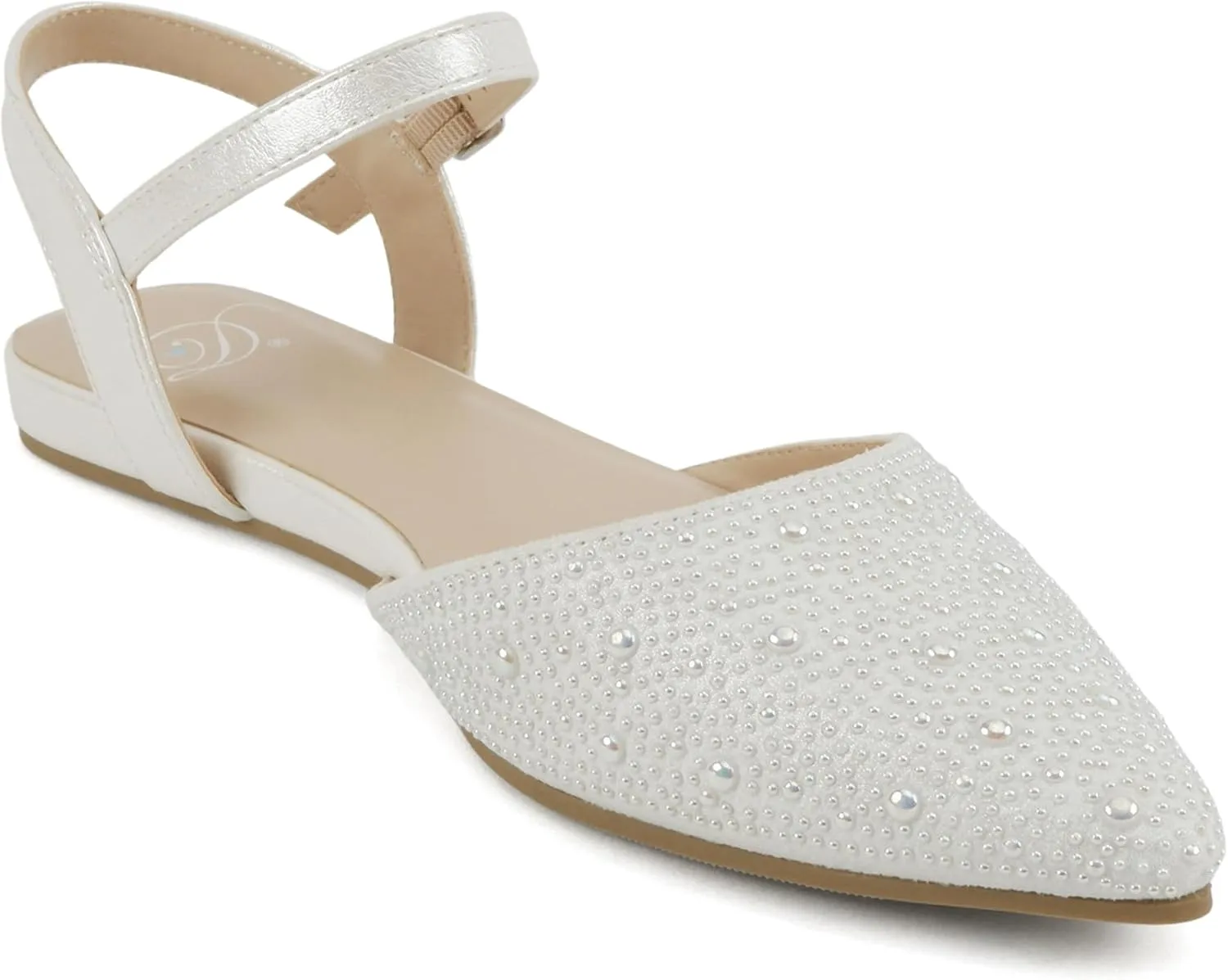 Delicious Victoria ~ Women Pointed Toe Slingback Flat Bridal Dress Pumps