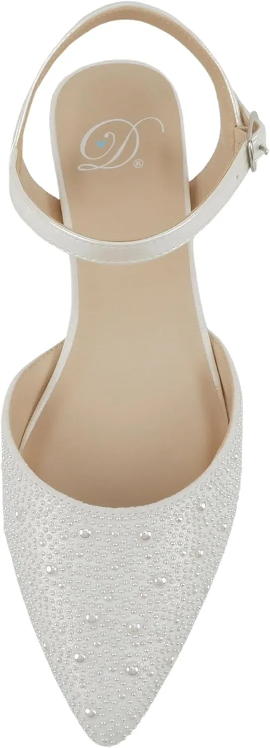 Delicious Victoria ~ Women Pointed Toe Slingback Flat Bridal Dress Pumps