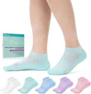 Diabetic Bamboo Socks for Men and Women,5 Pairs Non-Binding Low Cut Diabetic Socks,Loose Socks Size 5-13
