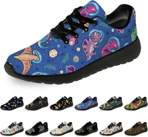 Dinosaur Shoes for Women Men Running Shoes Womens Mens Walking Tennis Sneakers Dino Shoes Gifts for Boy Girl
