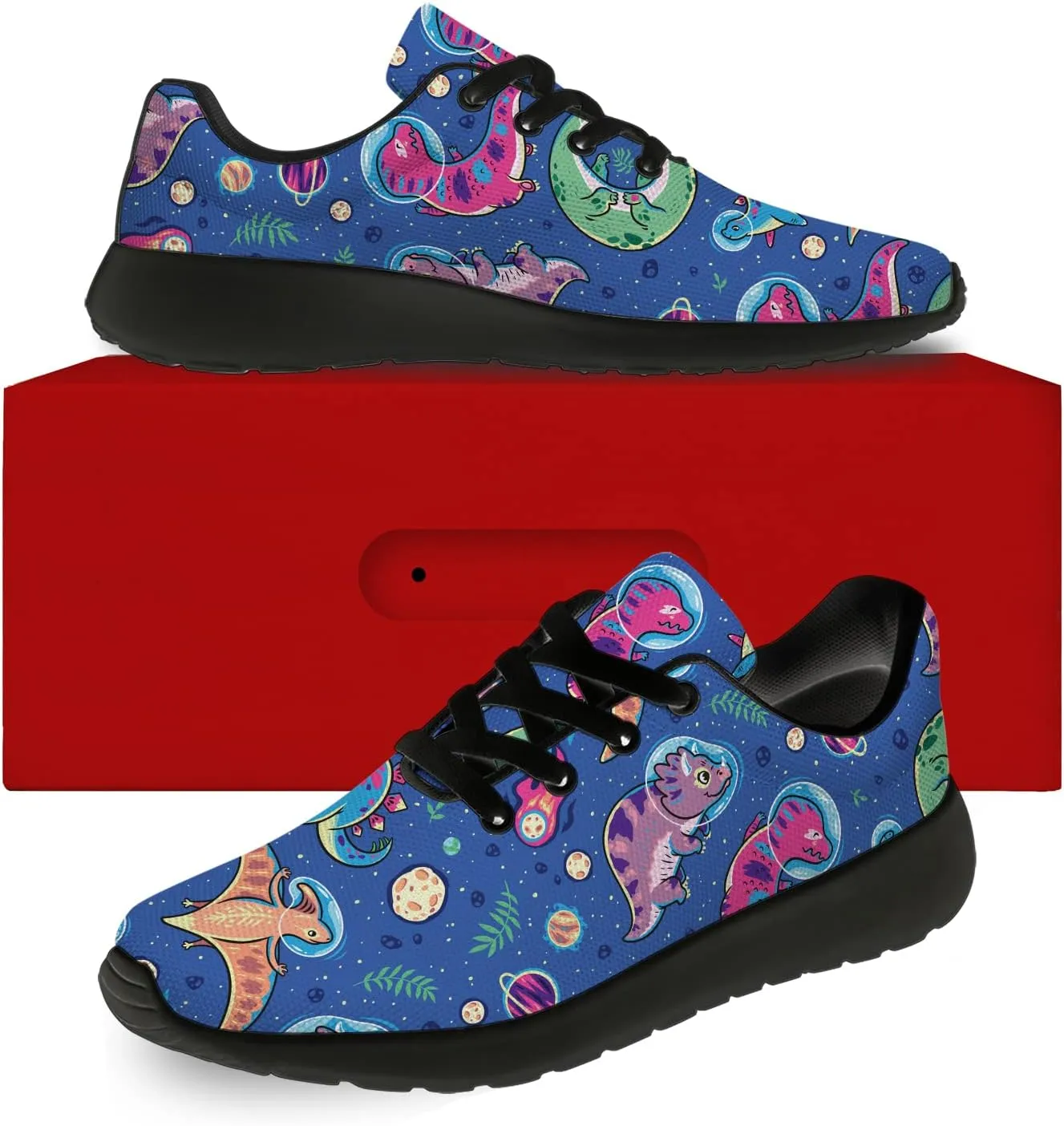 Dinosaur Shoes for Women Men Running Shoes Womens Mens Walking Tennis Sneakers Dino Shoes Gifts for Boy Girl