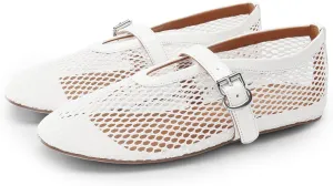 DREAM PAIRS Women's Mesh Ballet Flats Dressy Round Toe Comfortable Mary Jane Flat Shoes with Buckle Strap