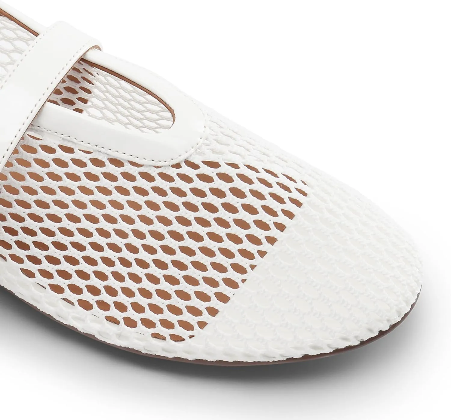 DREAM PAIRS Women's Mesh Ballet Flats Dressy Round Toe Comfortable Mary Jane Flat Shoes with Buckle Strap