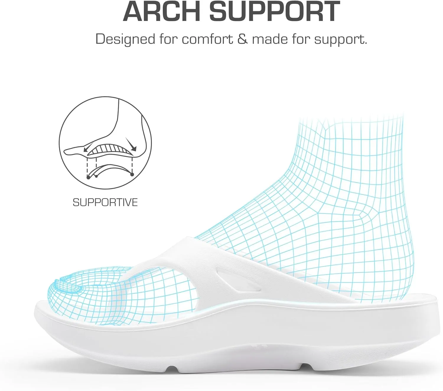 DREAM PAIRS Women's Sandals, Comfortable Arch Support Flip Flops for Summer