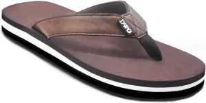 DWG Men's Soft Flip-Flop Sandals, Light Weight, Shock Proof, Non-Slip, Wide Sole, Canvas Strap, Comfort Thong Slippers for Indoor and Outdoor Beach,Size 8.5-14