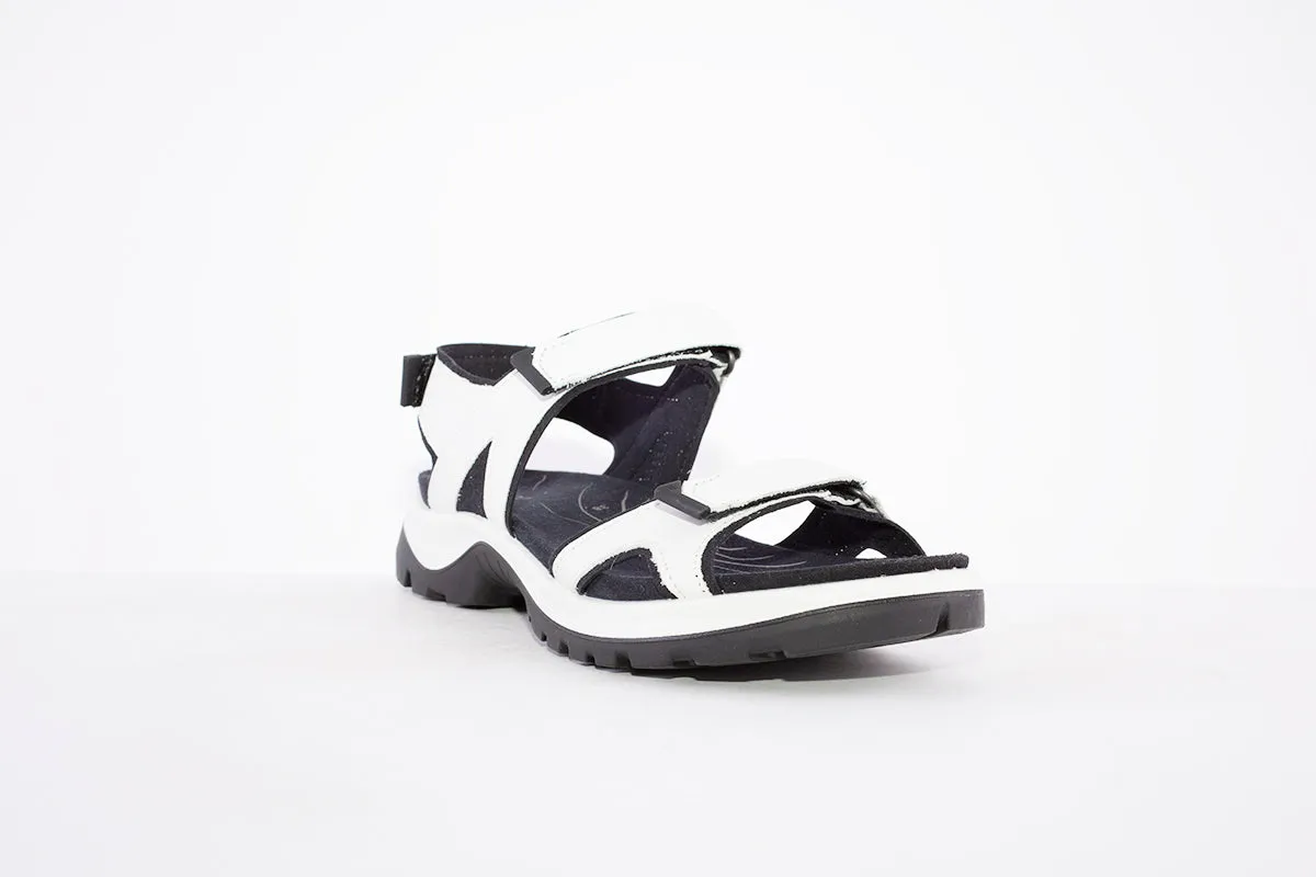 ECCO - 822153 01007 STRAP VELCRO COMFORT SANDAL - OFF WHITE