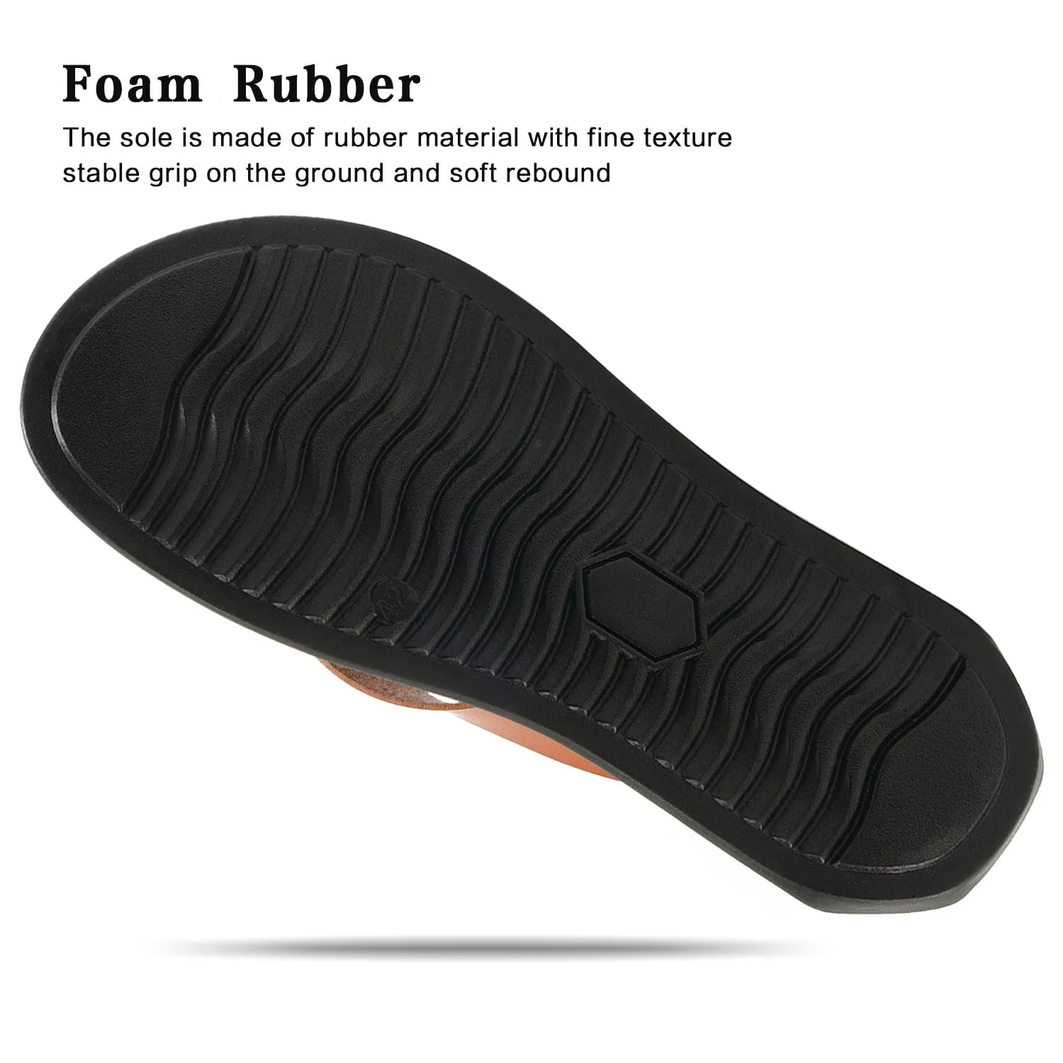 Ecetana Flip Flops for Men Beach Thong Sandals Casual Comfort Leather Slides Slippers