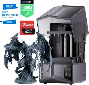 ELEGOO Saturn 4 Ultra 10"12K MSLA 3d Printer, Smart Resin Printer with AI Camera and Mechanical Sensor, 150mm/h Fast Printing, Auto-Leveling, WiFi Cluster Printing, Printing Size 8.62x4.84x8.66 Inches