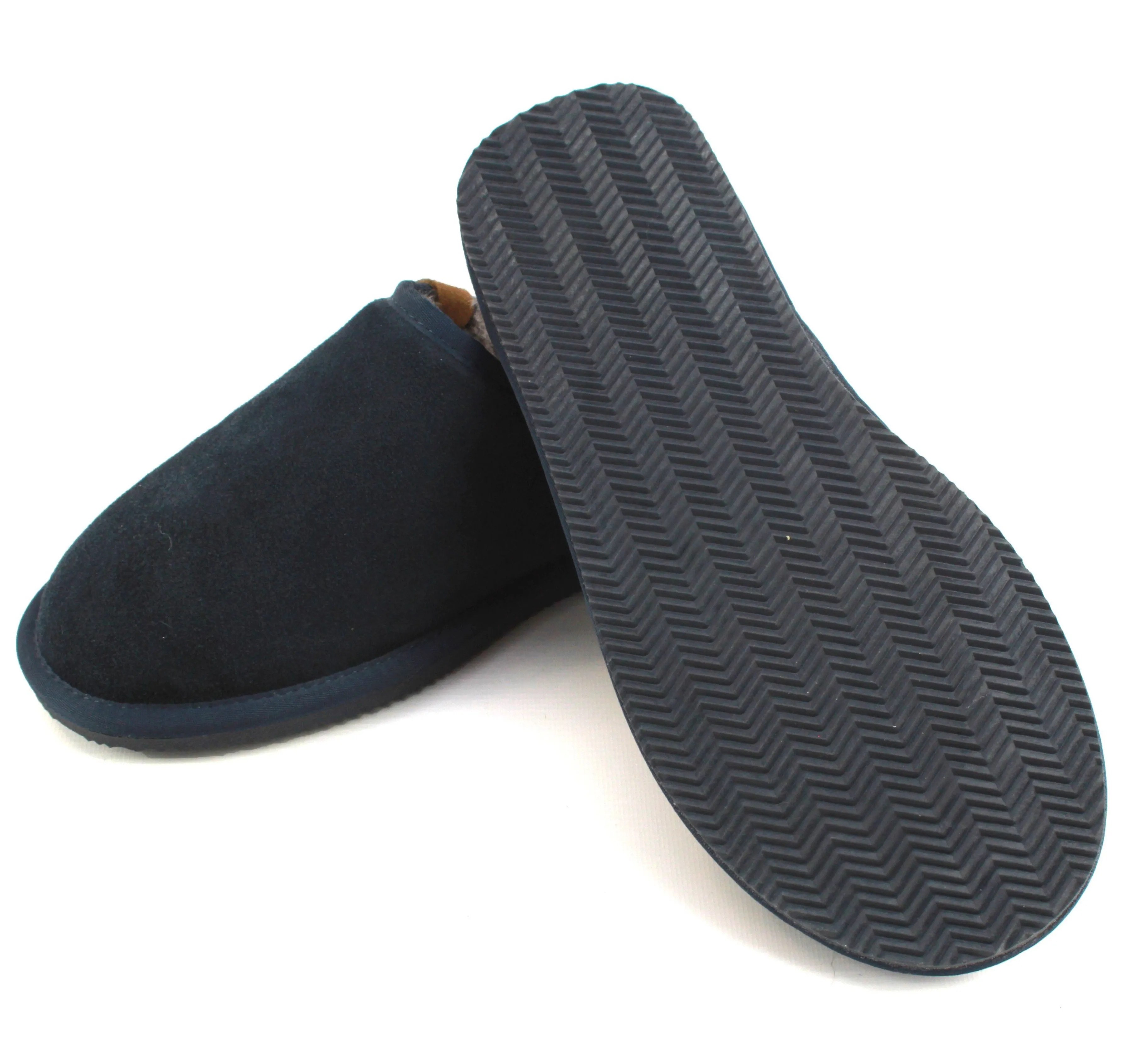 Ellis Mens Sheepskin Lined Slipper Mule