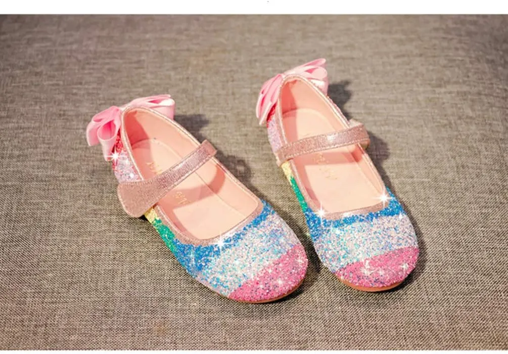 EXCEART 1 Pair Dress Rhinestone Shoes Flat Girl Ballroom Shoes Ballet Flats Yoga Shoes for Dancing Latin Dancing Shoes Girl Ballet Dance Shoes Pocket Birthday Present Girl Child Pink