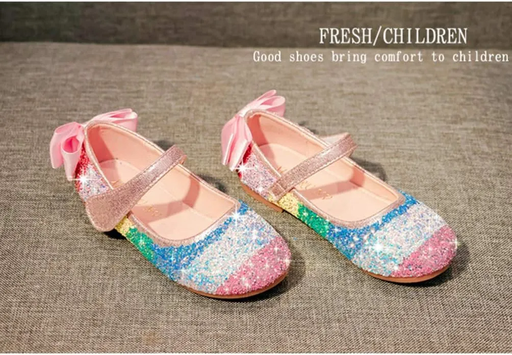 EXCEART 1 Pair Dress Rhinestone Shoes Flat Girl Ballroom Shoes Ballet Flats Yoga Shoes for Dancing Latin Dancing Shoes Girl Ballet Dance Shoes Pocket Birthday Present Girl Child Pink