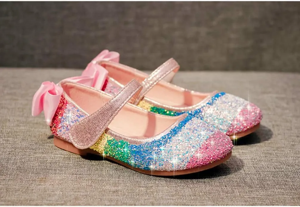EXCEART 1 Pair Dress Rhinestone Shoes Flat Girl Ballroom Shoes Ballet Flats Yoga Shoes for Dancing Latin Dancing Shoes Girl Ballet Dance Shoes Pocket Birthday Present Girl Child Pink