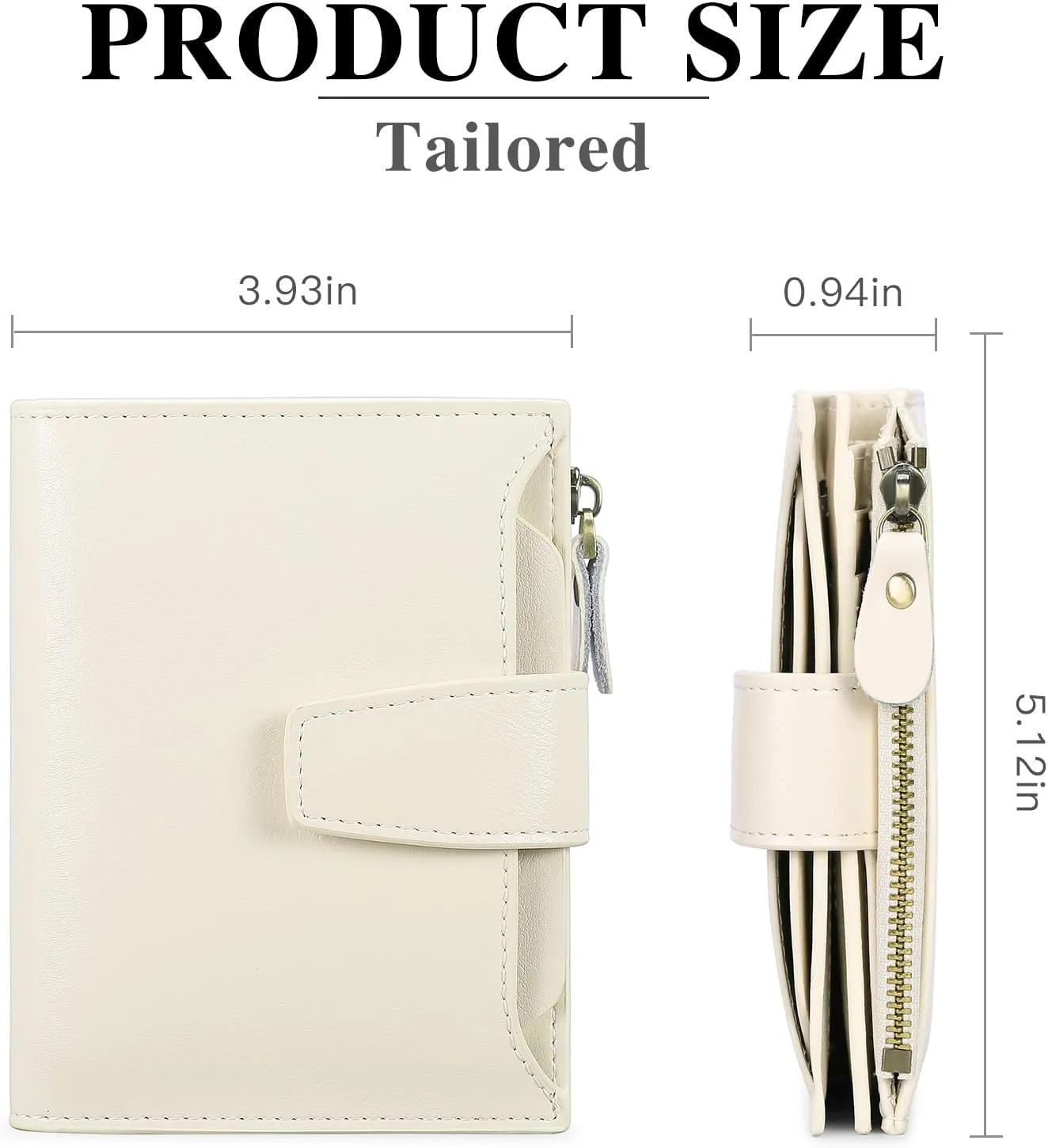 Falan Mule Women's Genuine Leather Wallet, Compact Size, RFID Blocking, Includes Coin Pouch, Card Holders, Lightweight