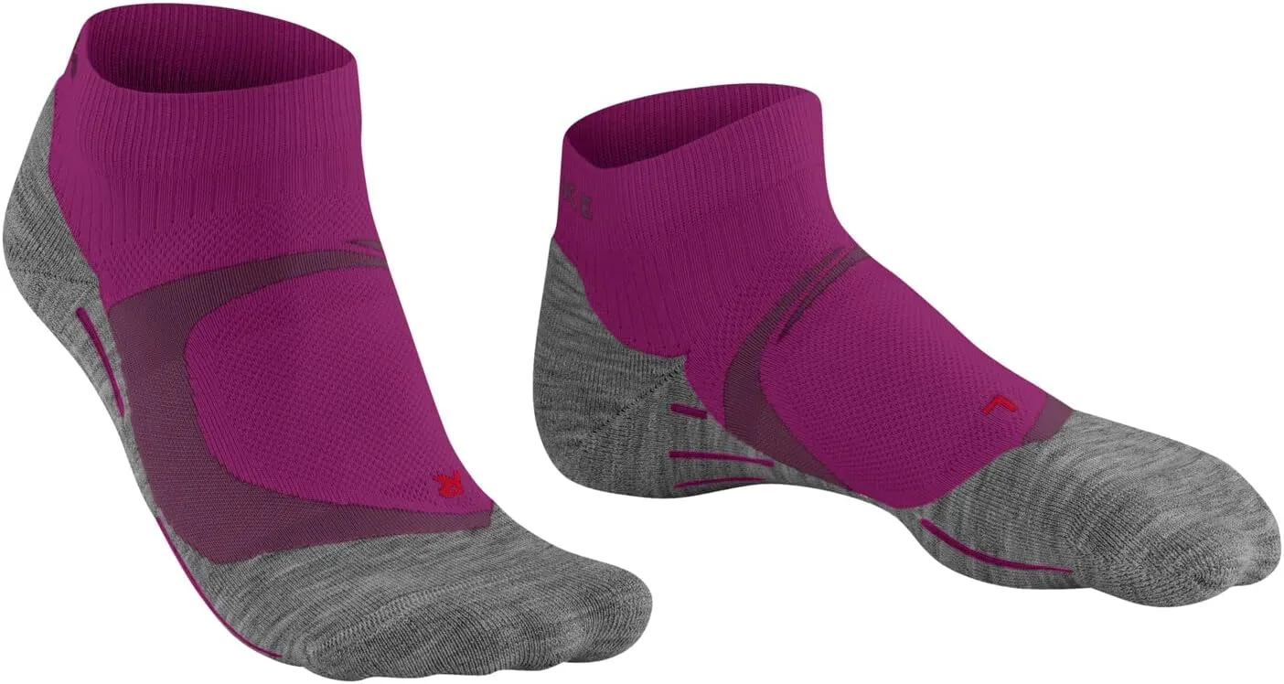 FALKE Womens Running 4 Cool Short Socks - White/Neon Red