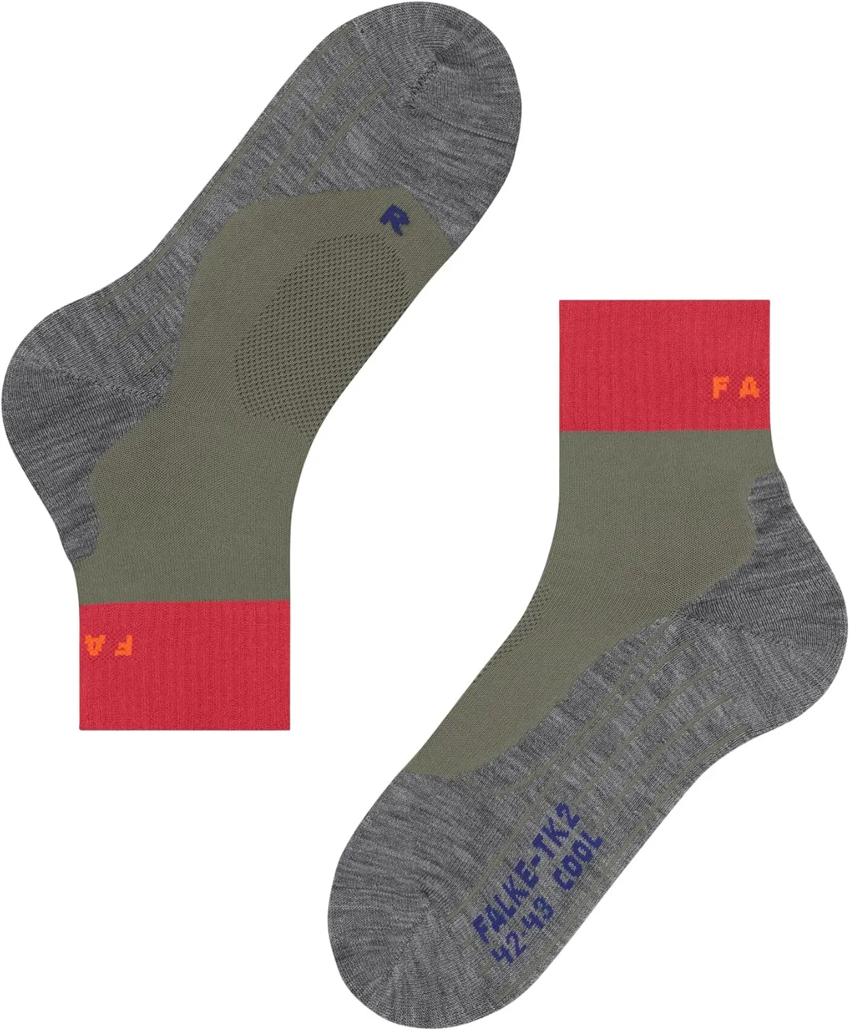 FALKE Women's TK2 Explore Cool Short Hiking Socks, Medium Padding, 1 Pair