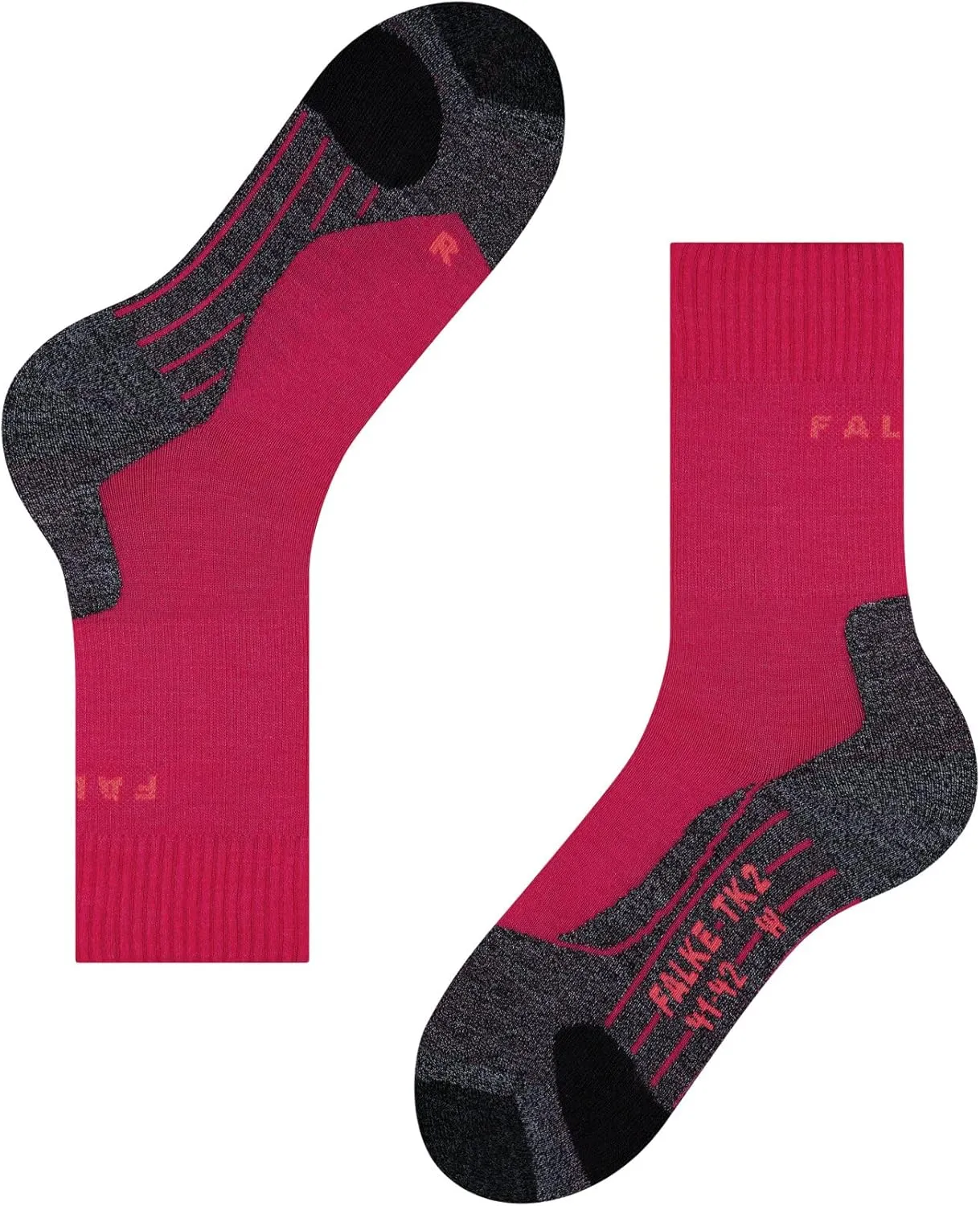 FALKE Women's TK2 Explore Hiking Socks, Crew, Quick Dry, Merino Wool, 1 Pair