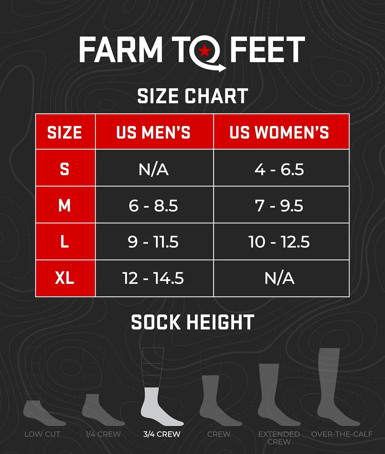 Farm to FEET Unisex Damascus MW 3/4 Crew Merino Wool Hiking Socks