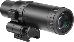 Feyachi M37 1.5X - 5X Red Dot Magnifier Focus Adjustment Optical Magnifier with Flip to Side Mount, Black