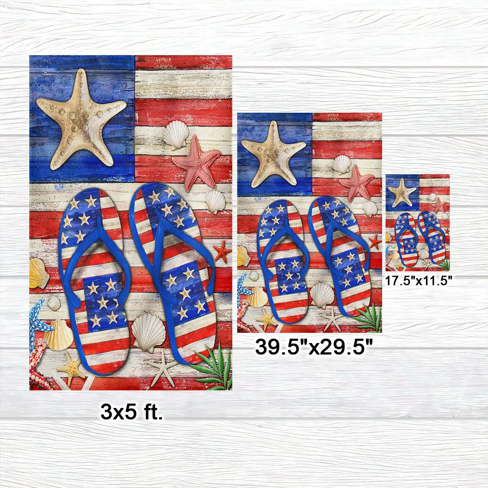 Flip Flop Summer Beach US Flag MLN1592F