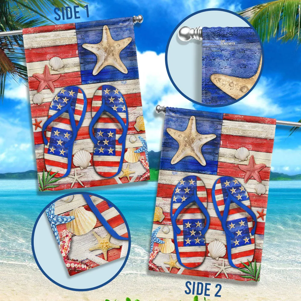 Flip Flop Summer Beach US Flag MLN1592F
