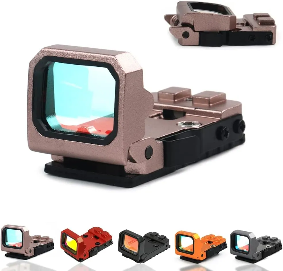 Flip Up Red Dot Compact Flip Reflex Sight Red Dot Compact RMR Flip for Mounts and Slides for Outdoor Hunting with Heightened Base for Rifle Pistol Handgun