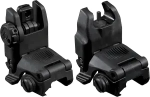 Flip Up Sight Backup Front & Rear Sight Set Rapid Transition Backup Sight Set for Picatinny Weaver Rail Mount