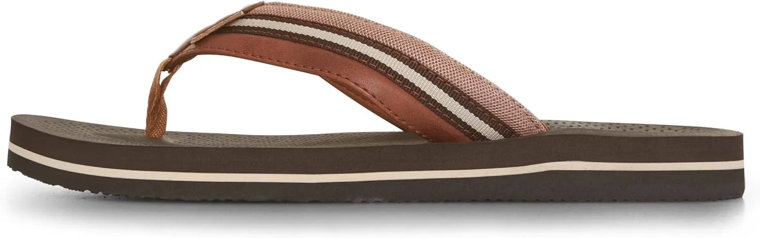 Floopi Flip Flops for Men Premium Canvas Men Beach Sandals With Dotted Texture Footbed Comfort Fit Sandals with Indoor & Outdoor Anti Skid Soles