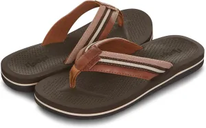 Floopi Flip Flops for Men Premium Canvas Men Beach Sandals With Dotted Texture Footbed Comfort Fit Sandals with Indoor & Outdoor Anti Skid Soles