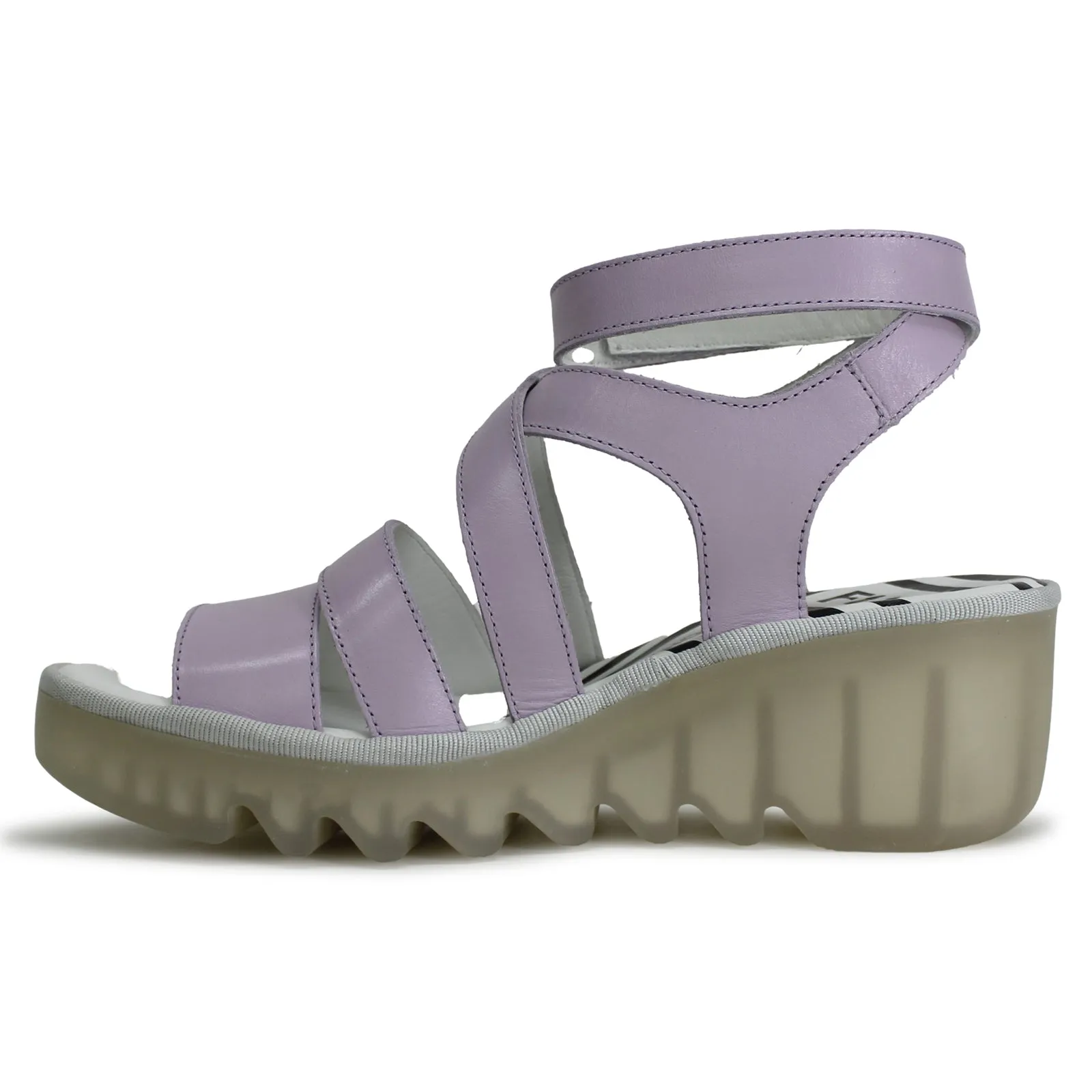 Fly London Bafy485Fly Leather Women's Wedge Sole Sandals
