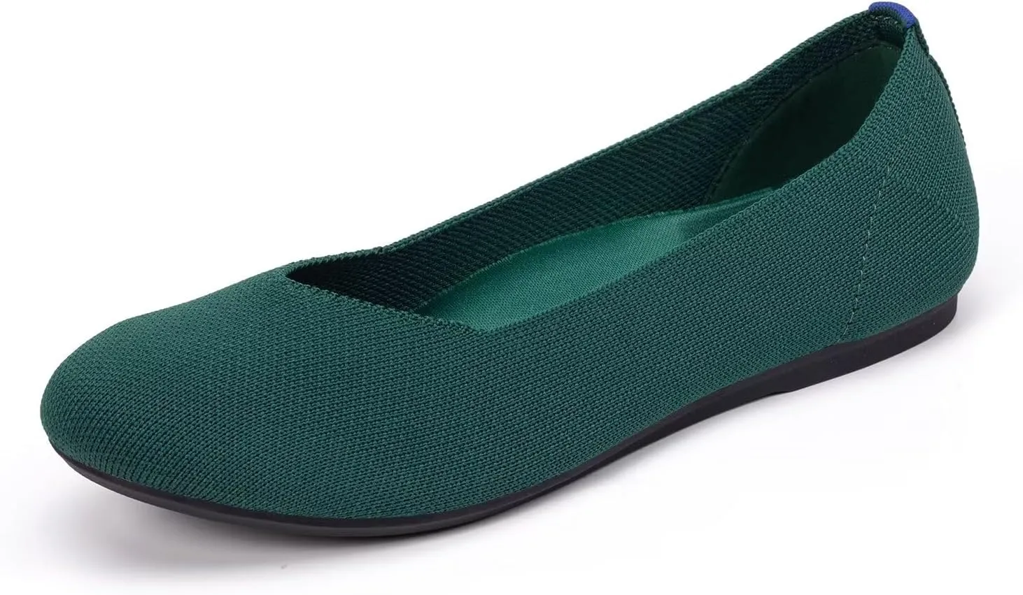 Frank Mully Women's Wide Width Flats Ballet Flats Round Toe Knit Flat Shoes with Arch Support Wide Toe Box