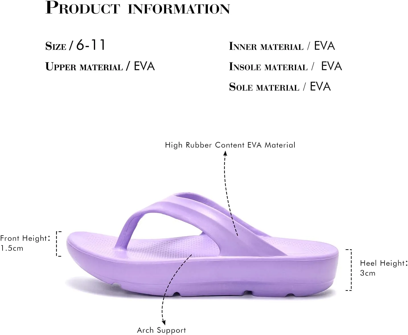 FUNKYMONKEY Women's Thong Flip Flop Ultra Soft Arch Support Sandals