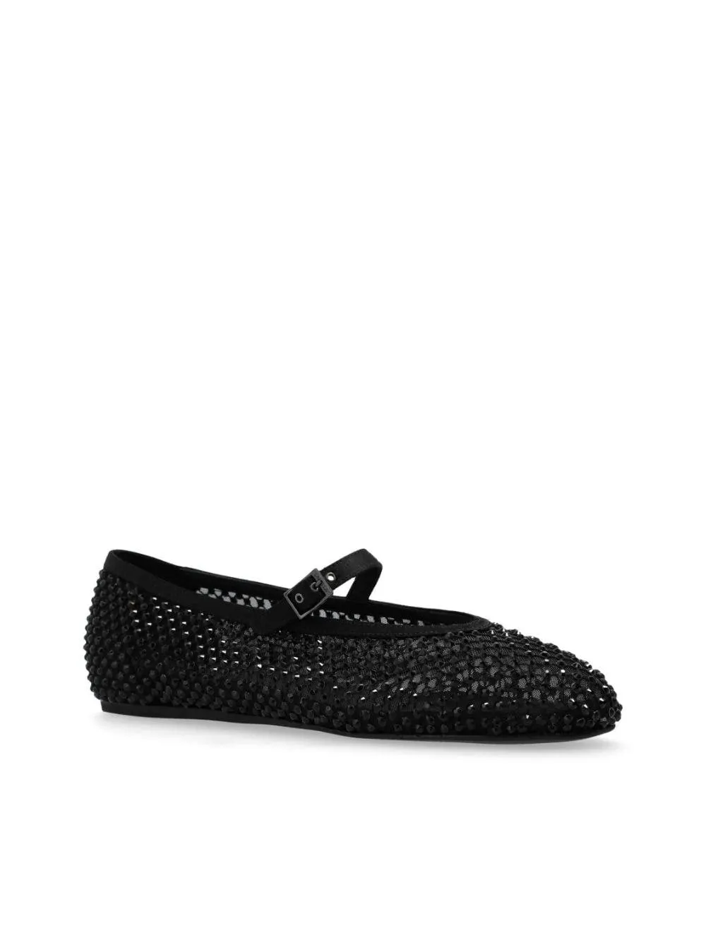 GILDA BALLET FLAT Pewter fishnet ballet flat with Crystals
