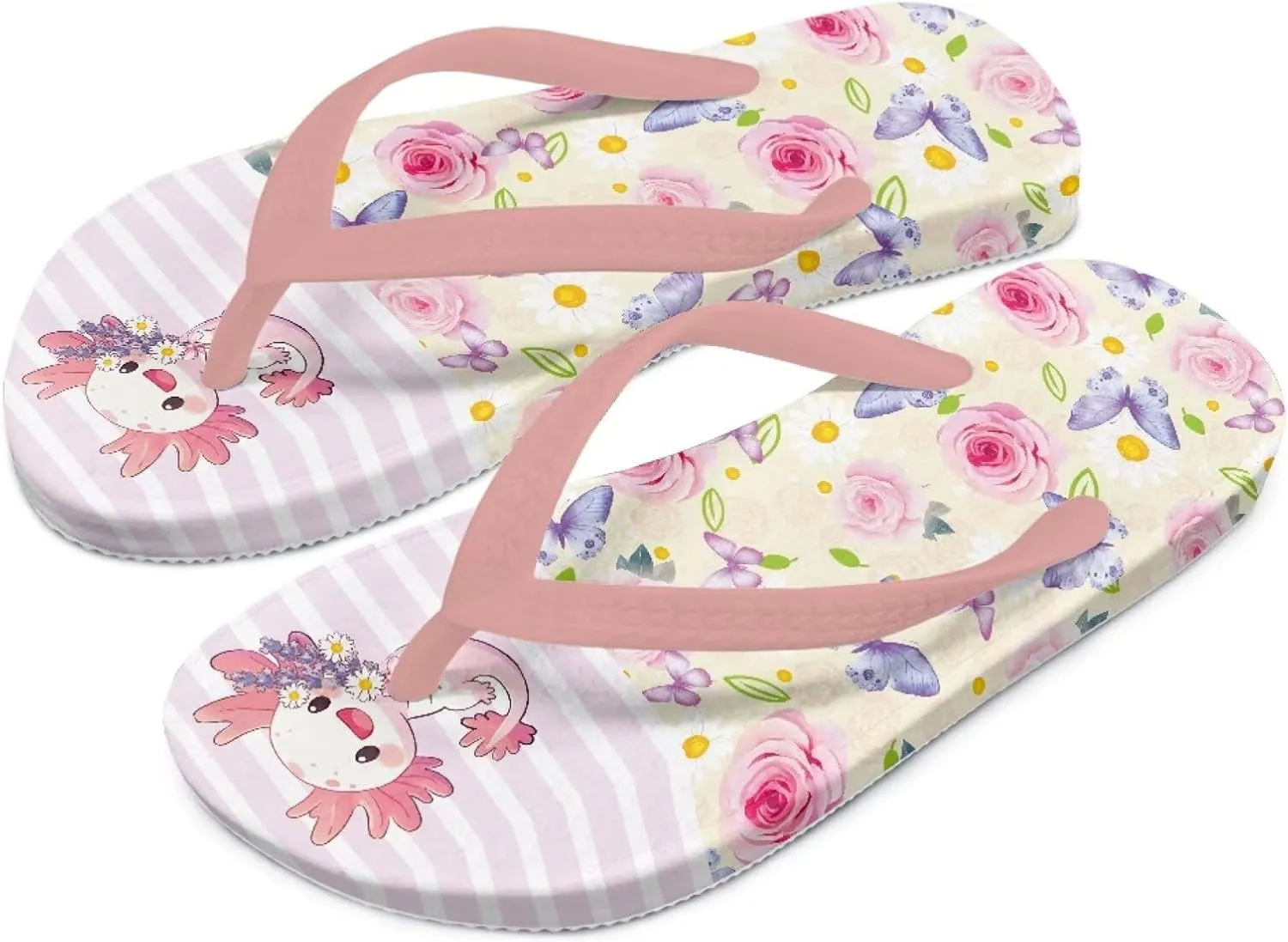 Girls Flip Flops Kids Sandals Summer Beach Flip Flops Indoor Outdoor Slippers Comfort Travel Shower Shoes