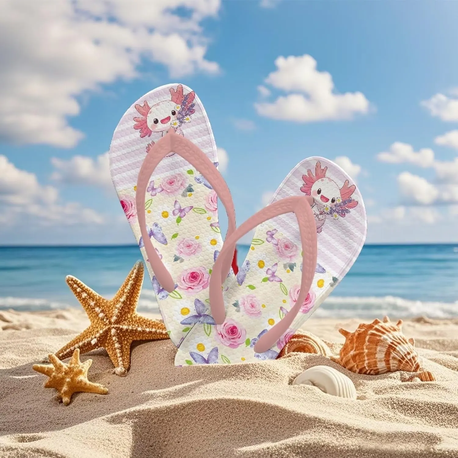 Girls Flip Flops Kids Sandals Summer Beach Flip Flops Indoor Outdoor Slippers Comfort Travel Shower Shoes