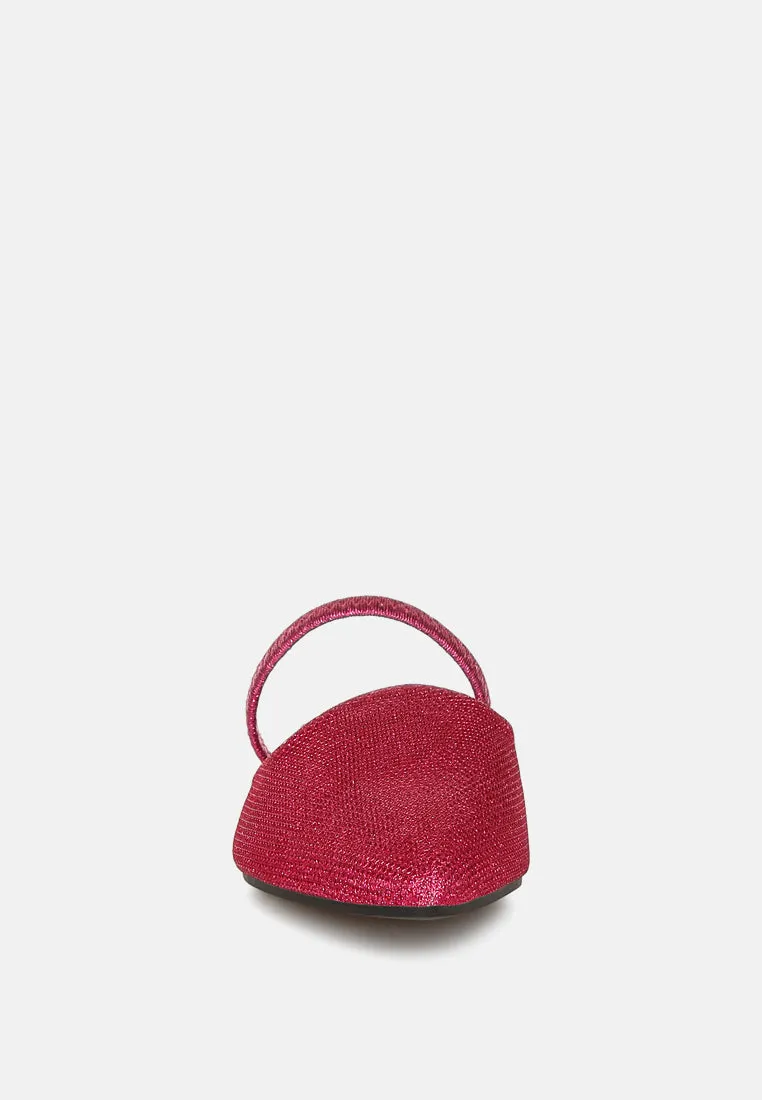 Glitter Faux Leather Flat Mules By MODE