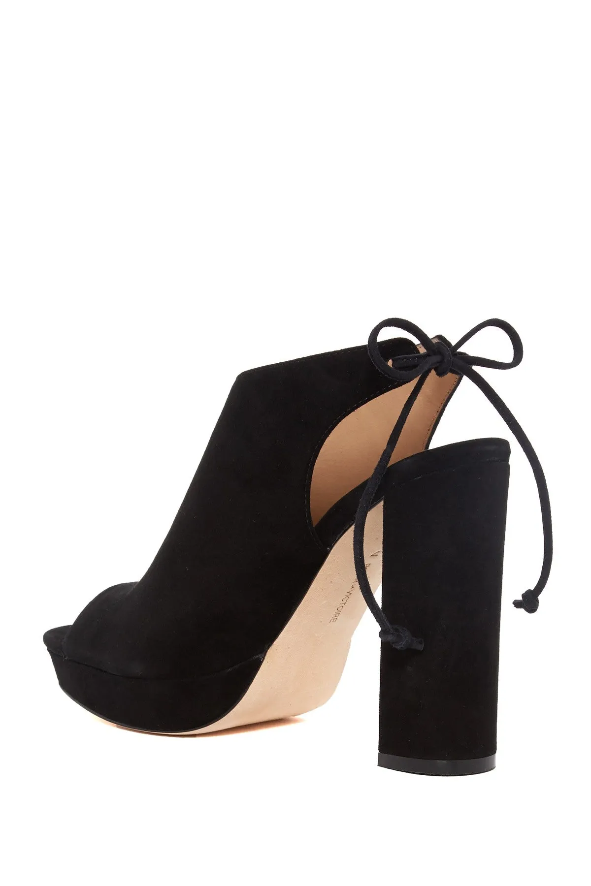 Going fast Toe Black Platform Pour Yanna Bootie La Up Victoire Efficient delivery Lace Peep Suede Heel Blocked