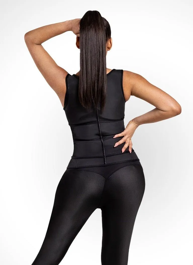 Grace - Double Belt Latex Waist Trainer Vest