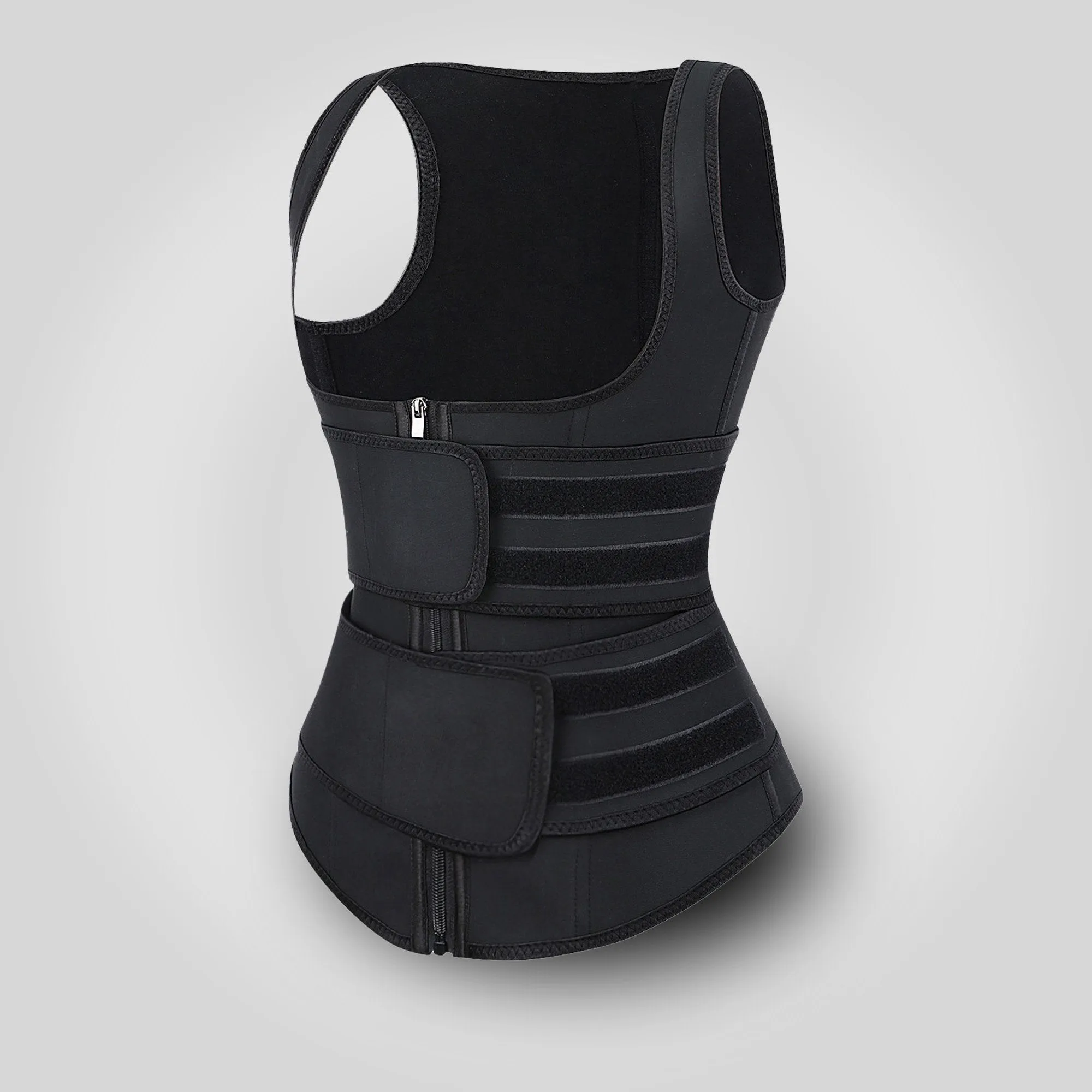 Grace - Double Belt Latex Waist Trainer Vest