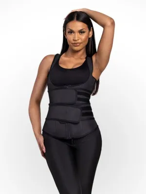 Grace - Double Belt Latex Waist Trainer Vest