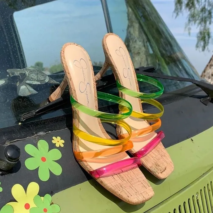 High-demand Sandal Straps Toe Sandals Open Jessica Mule Winter sale Simpson PINK Slide Oniela COMBO