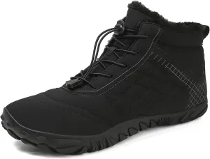 Hike Winter Footwear Barefoot Shoes Women Men, Autumn Winter Waterproof Wide Toe Box Barefoot Shoes Walking Boots Warm Sneaker