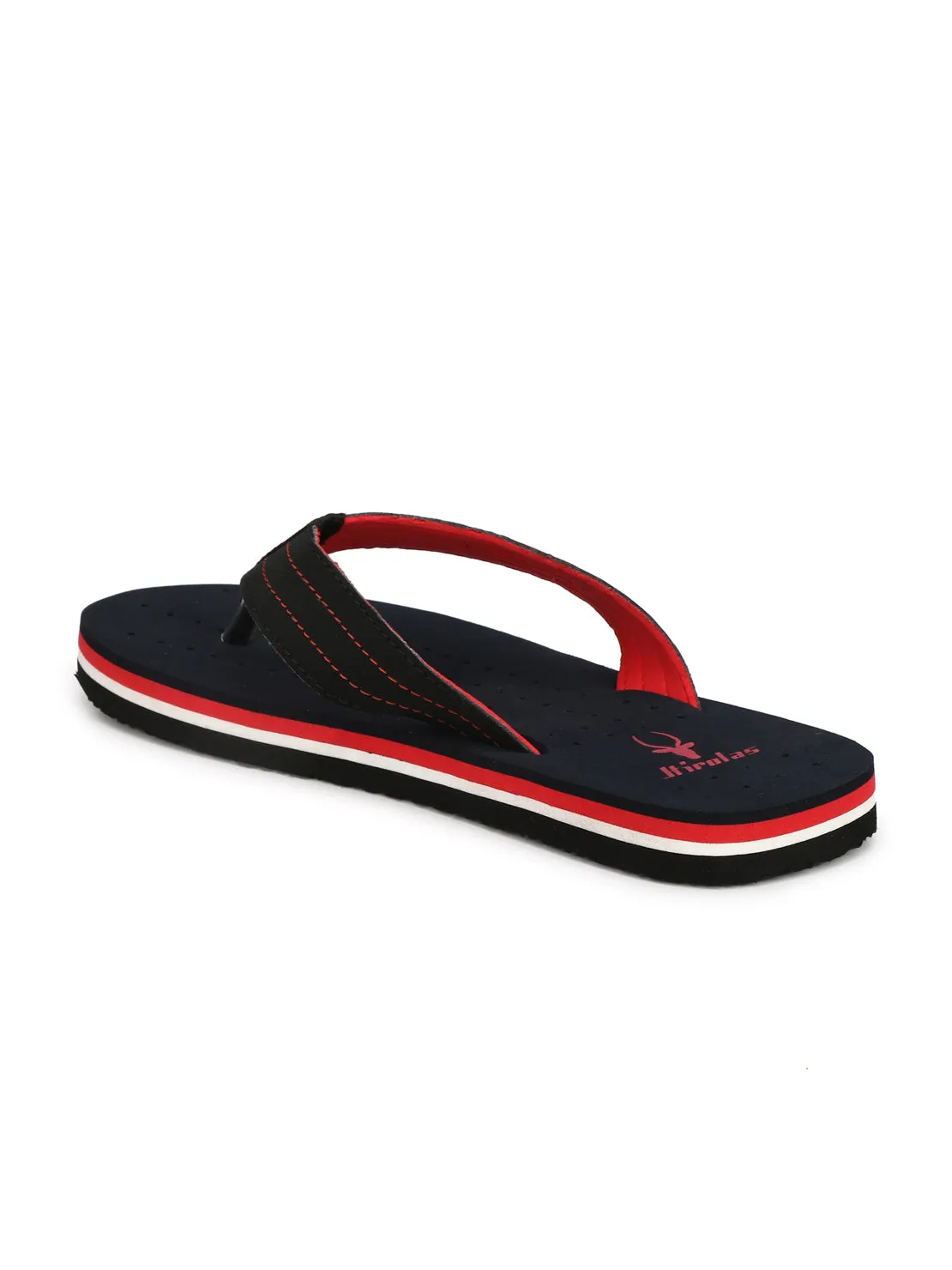 Hirolas® Men's Blue Perforated Anti-sweat Flip-Flops (HROFF01BUR)