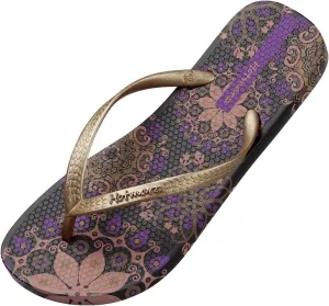 Hotmarzz Women's Flip Flops Bohemia Floral Print Sandals Beach Slippers