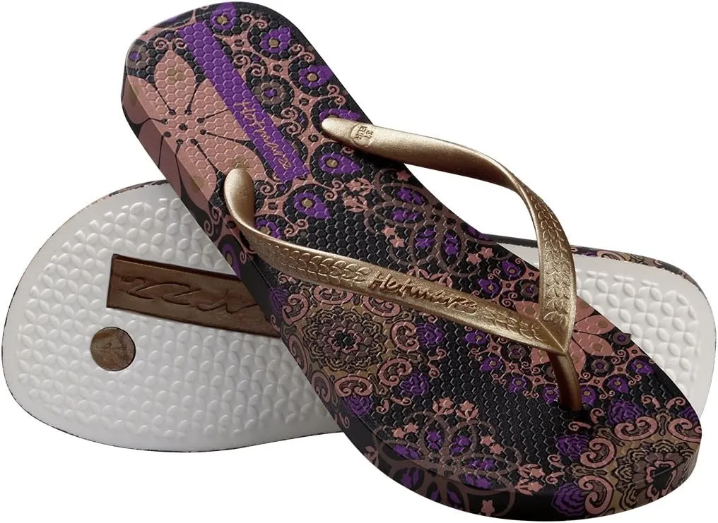 Hotmarzz Women's Flip Flops Bohemia Floral Print Sandals Beach Slippers
