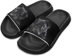 Howilath Dog Print Slides for Boys Beach Summer Kids Sandals Open Toe Non-Slip Children Slippers Indoor Outdoor Shoes