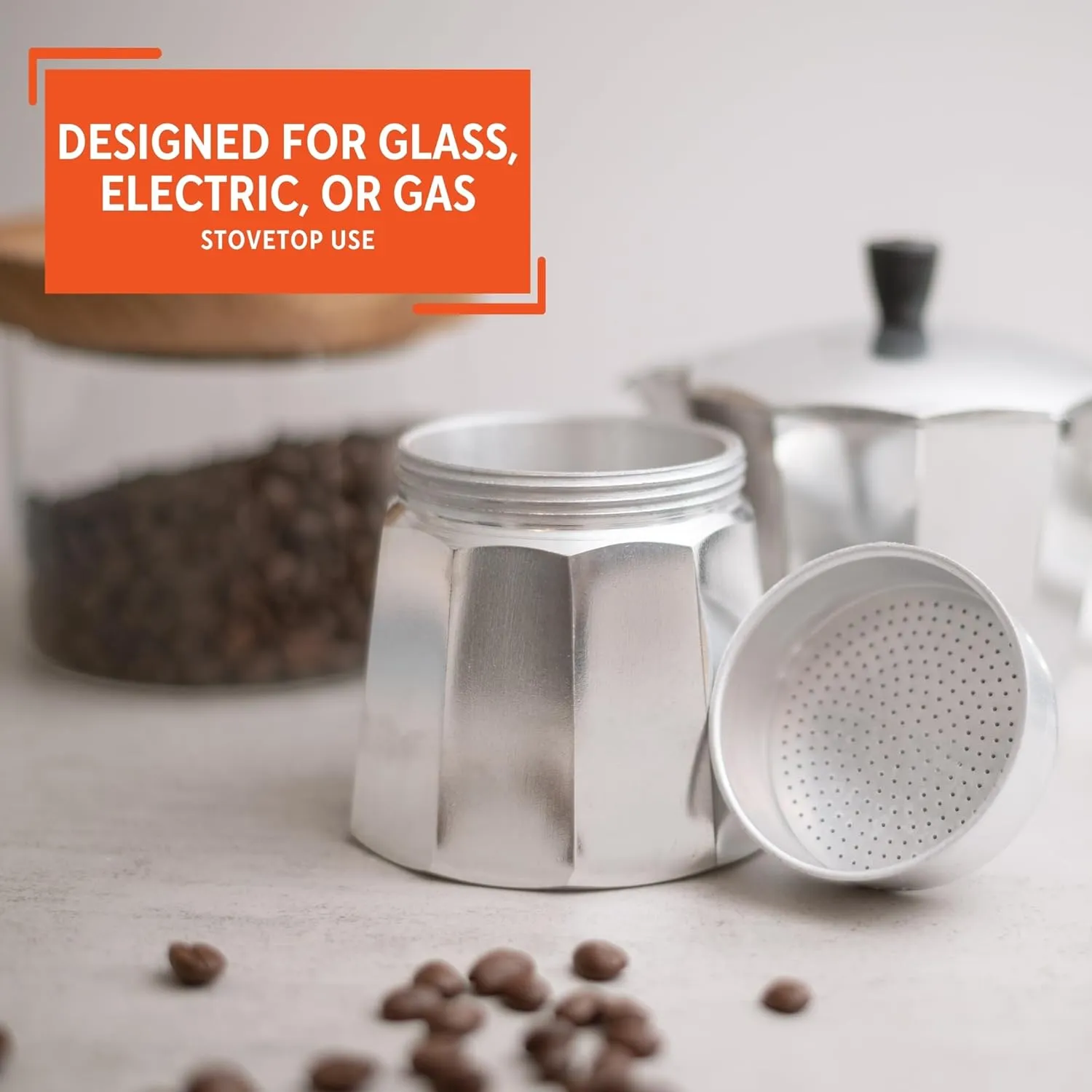 IMUSA 12cup Cast Aluminum Stovetop Coffeemaker