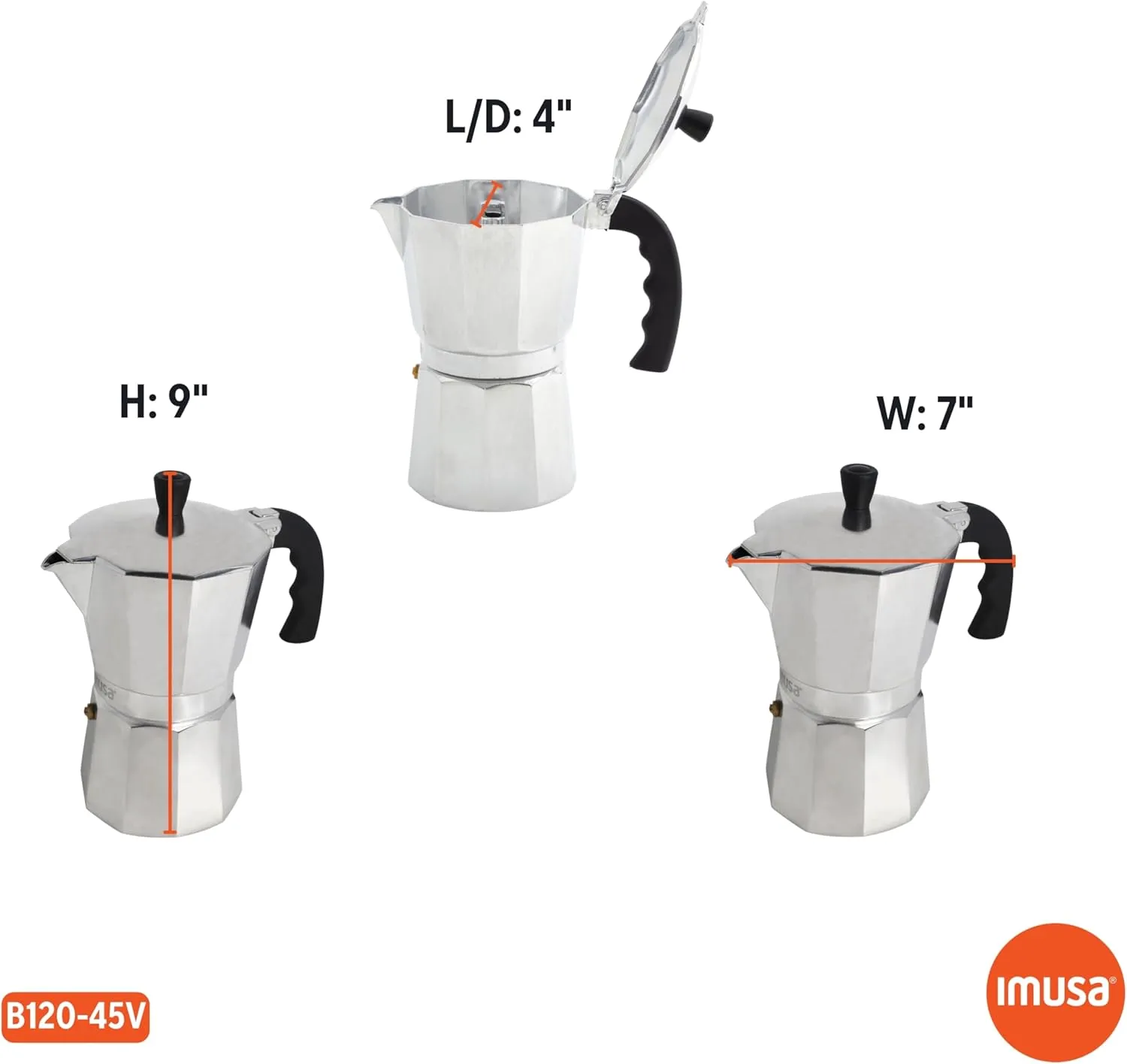 IMUSA 12cup Cast Aluminum Stovetop Coffeemaker