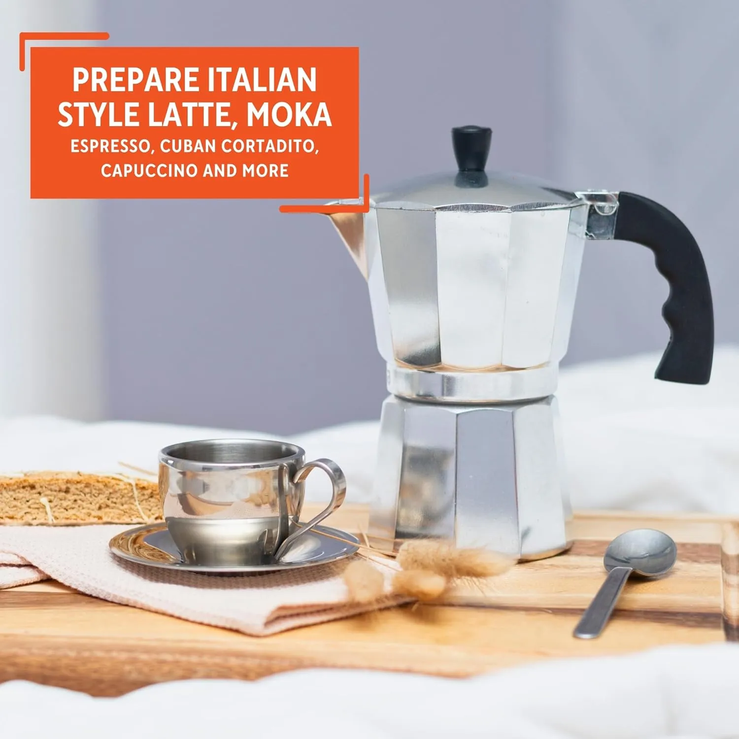IMUSA 12cup Cast Aluminum Stovetop Coffeemaker